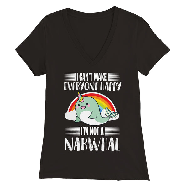 T- I can't make everyone happy, i'm not a Narwahl - Premium Damen-T-Shirt mit V-Ausschnitt
